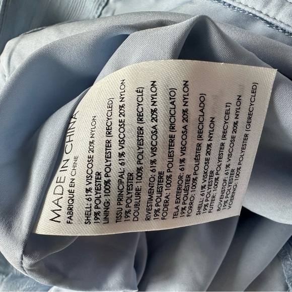 Club Monaco Sonyah Pants Light Blue High Waisted Side Slits Sz 6 Lightweight - Picture 9 of 9